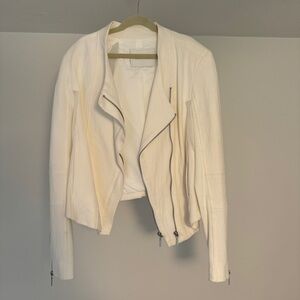 Mesh Detail White Jacket